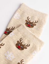 Socken - gemustert - Beige