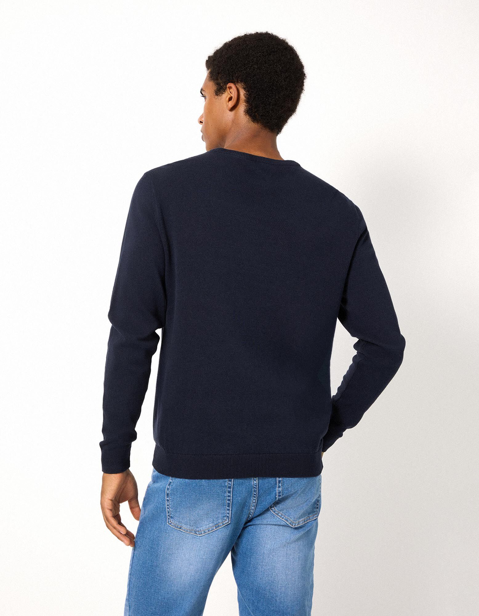 Pullover - Baumwolle - Dunkelblau
