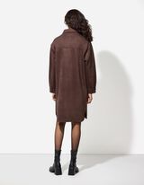 Kabát - Műbőr - sötétbarna