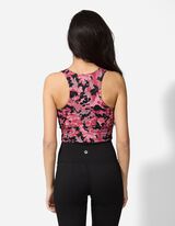 Top sans manches de court - Toucher doux - Rouge foncé