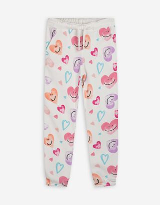 Joggingbroek - Print all-over - wit
