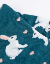 Čarape - Šareni print - bela