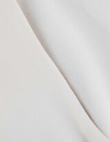 T-Shirt - Material-Mix - weiß