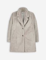 Mantel - Kunstfell - beige