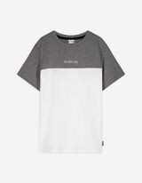 T-shirt - Kleur blokkering - wit