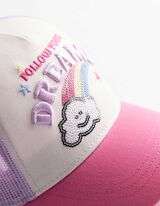 Basecap - Paillettenbesatz - lila