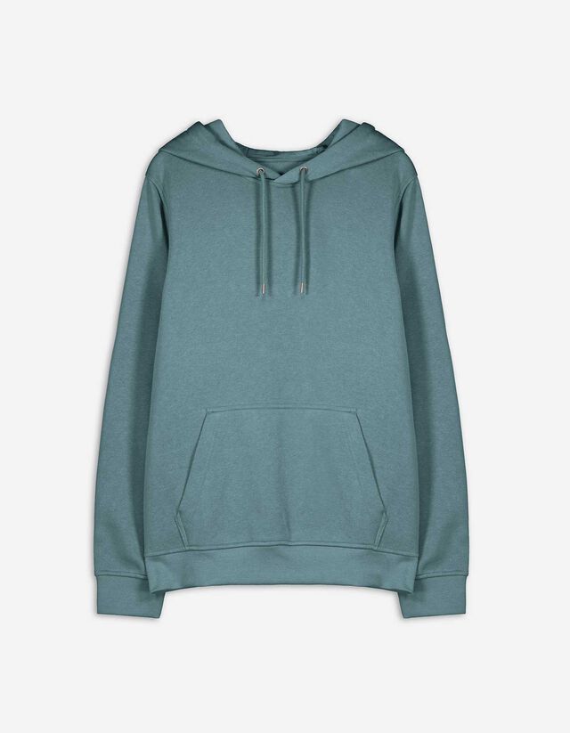 Hoodie - Capuchon met tunnelkoord - donkergroen