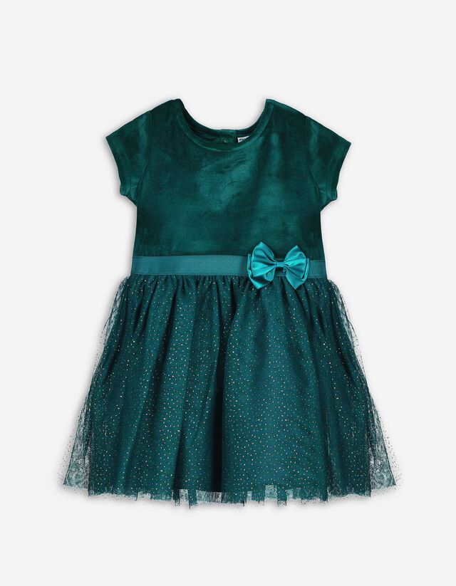 Kleid - Samt - türkis