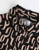 Blusenkleid - Viskose - schwarz