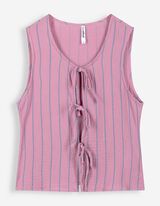 Bluse - Allover-Print - rosa