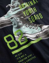 T-Shirt - Frontprint - dunkelblau