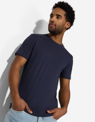 T-Shirt - einfarbig - dunkelblau