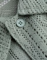 Overhemd - Geperforeerd breisel - lichtgroen