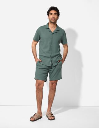 Shorts - Regular Fit - dunkelgr&uuml;n