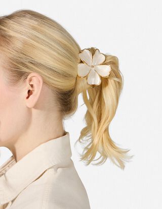 Forcina per capelli - Fantasia floreale - oro
