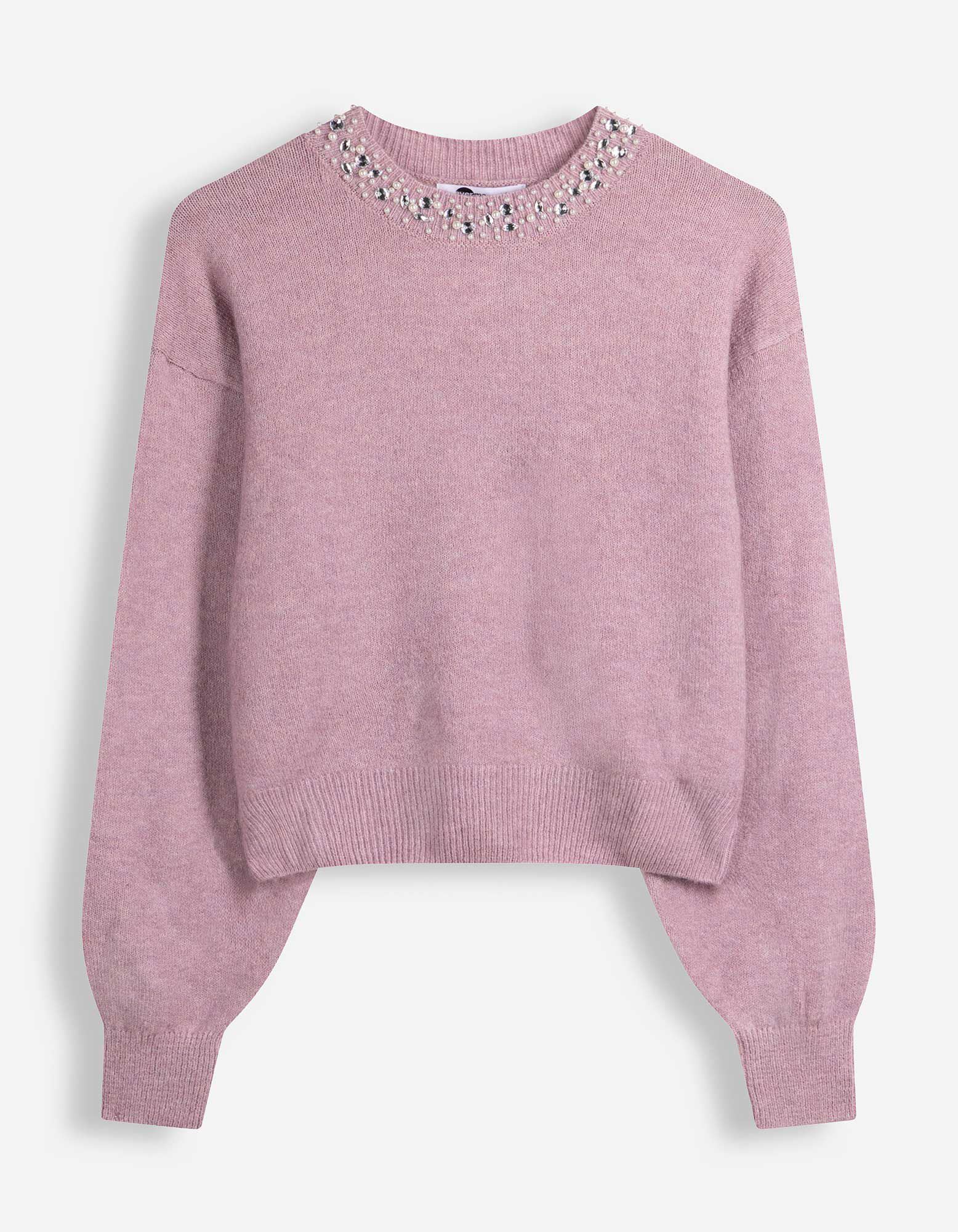 Pullover - Applikation - Rosa