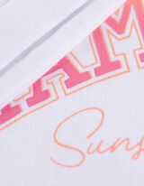 Souprava tričko a šortky - Vzor po celé ploše - bílá