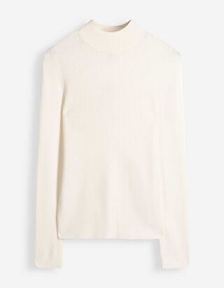 Pullover - Rippenstruktur - Beige
