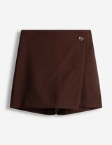Skort - einfarbig - dunkelbraun