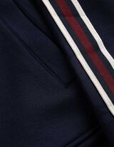 Sweatvest - Galons - donkerblauw