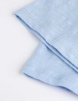 T-shirt - ażurowa koronka - jasny niebieski