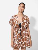 Strandtunika - Baumwolle - braun