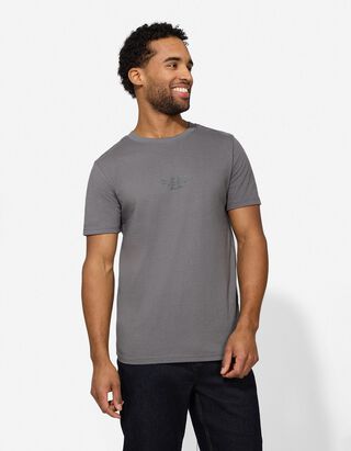 T-Shirt - einfarbig - dunkelgrau