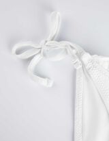 Bikinový spodný diel - Výšivka - biely