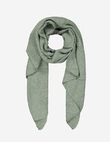 Sjaal - Wol look - turkoois