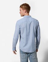 Hemd - Leinen-Mix - blau