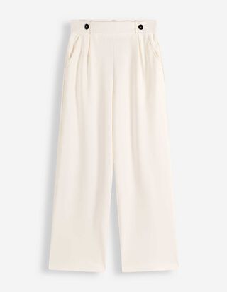 Pantalon - Fermeture &eacute;lastique - blanc
