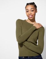 Strickpullover - dunkelgr&uuml;n