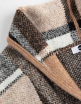 Hosszított kardigán - Gyapjú megjelenés - barna