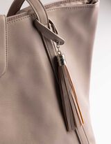 Tasche - Kunstleder - beige