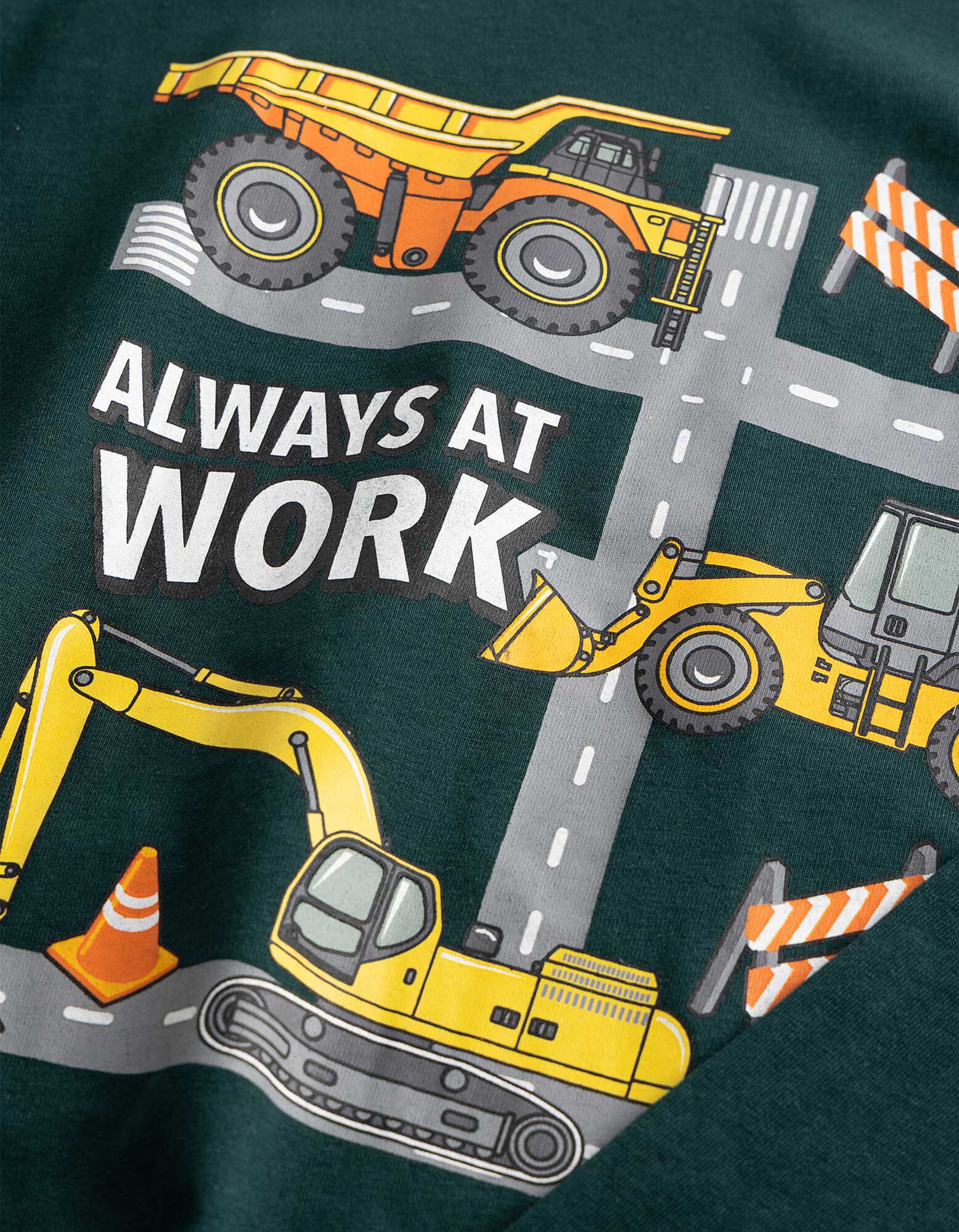 Langarmshirt - Frontprint - Khaki