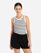 Ujjatlan felső - Csíkos - feher