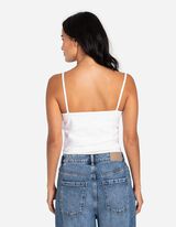 Ujjatlan felső - Spagettipántos - feher