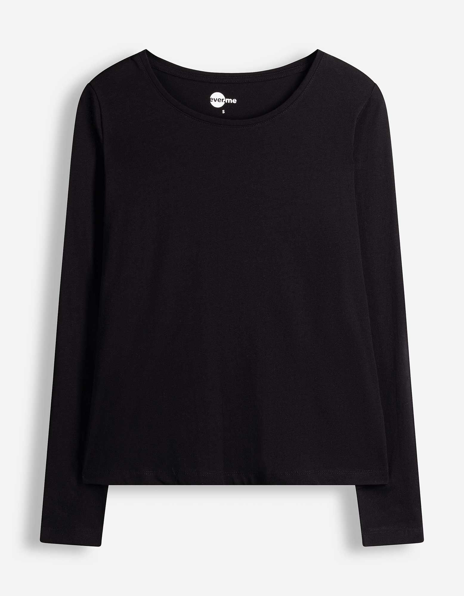 Longsleeve - Katoen - Zwart