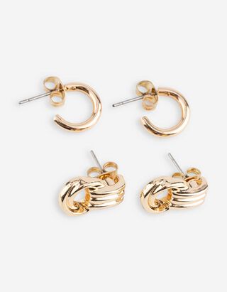 Ohrringe - 2er-Pack - Goldfarben