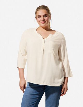 Bluse - Viskose - wei&szlig;