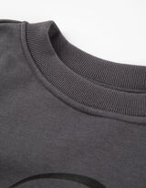 Sweatshirt - Borduursels - donkergrijs