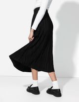 Skladaná sukňa - Jednofarebný - cierna