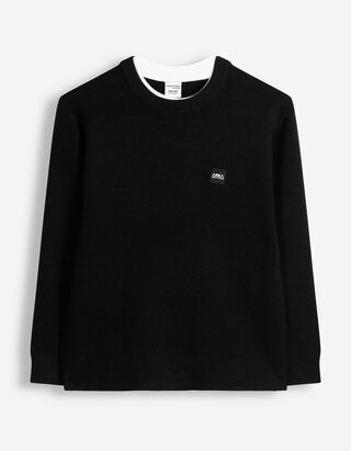 Strickpullover - Loose Fit - Schwarz