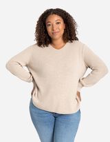 Sweter z dzianiny - mieszanka wiskozowa - bez