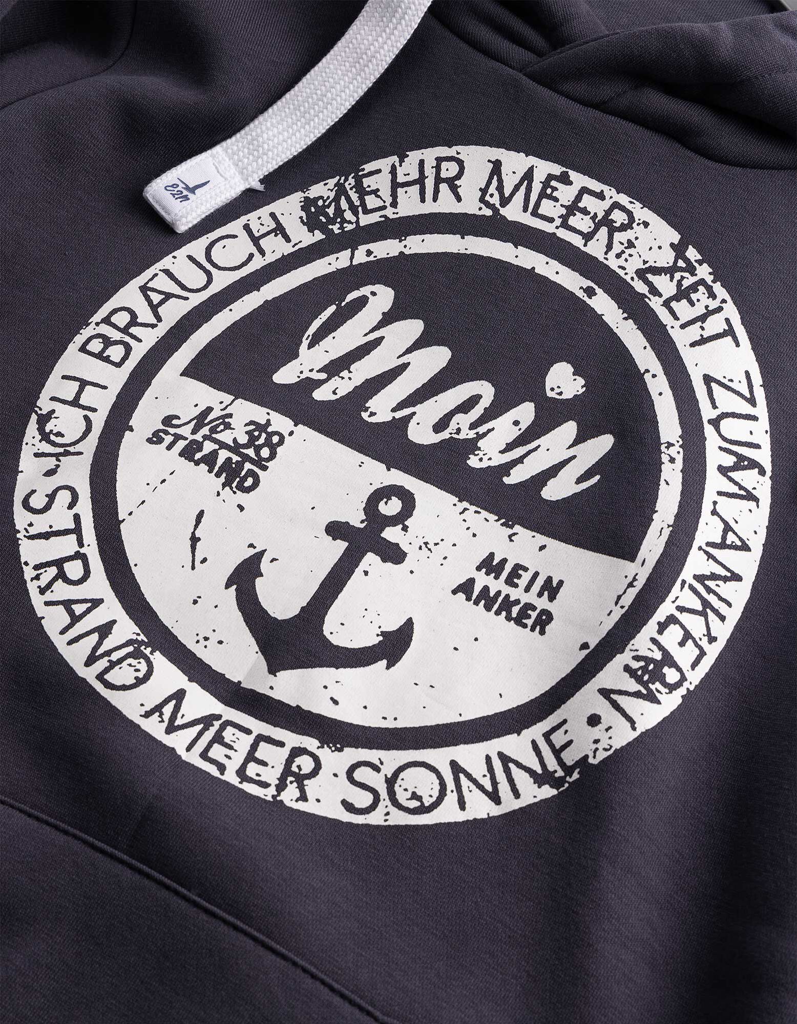 Hoodie - Print - Dunkelblau