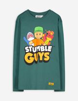 Langarmshirt - Stumble Guys - dunkelgrün