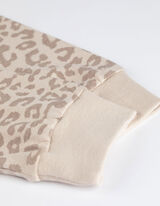 Pyžamový vrchný diel - Leopardí vzor - seda