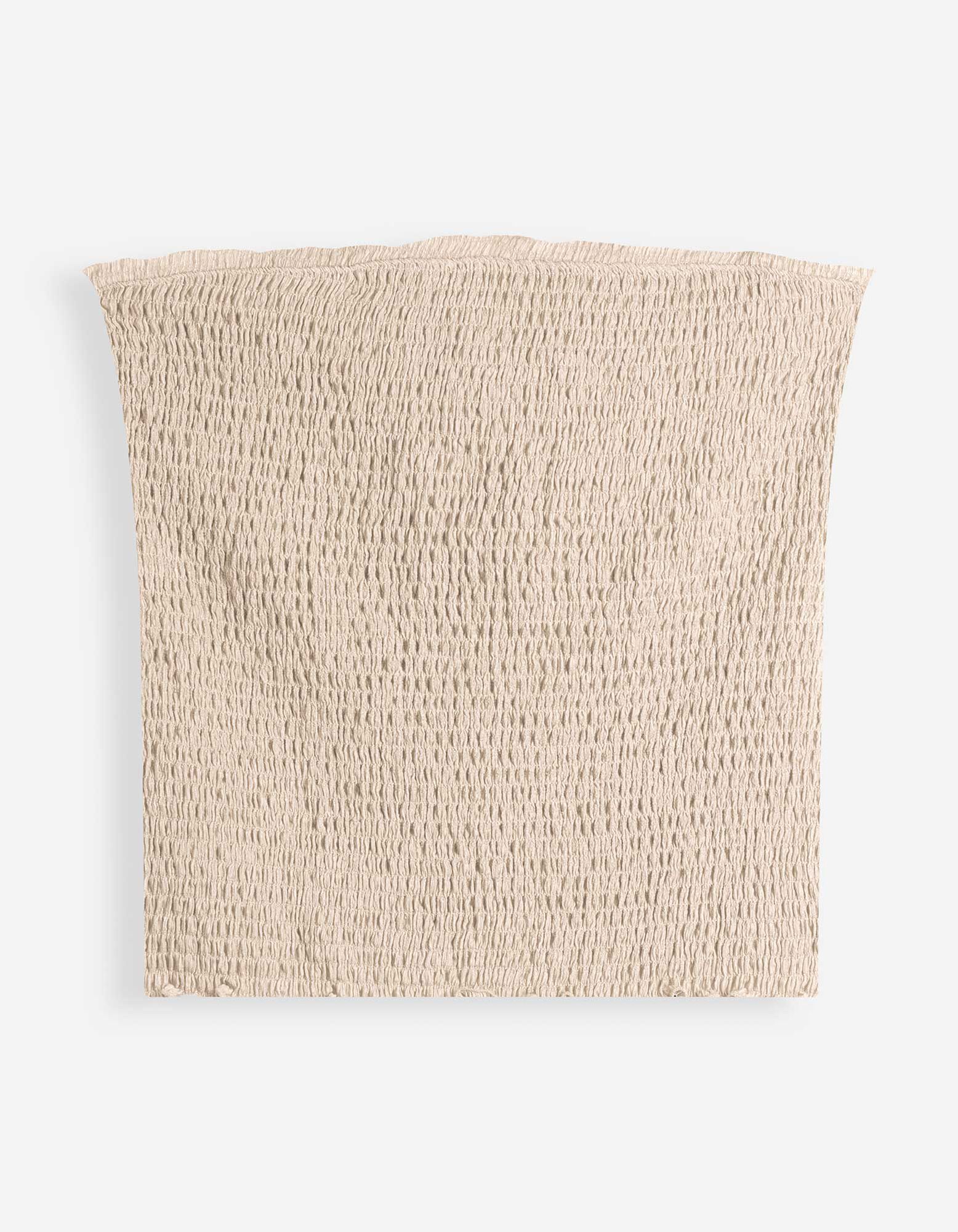 Top sans manches - Aspect froiss&eacute; - beige