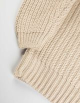 Kardiganas - Surišamas diržas - smelio spalvos