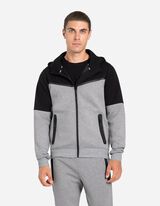 Sweatjacke - Kapuze - schwarz